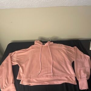 Blush Pink Women's Cropped Hoodie